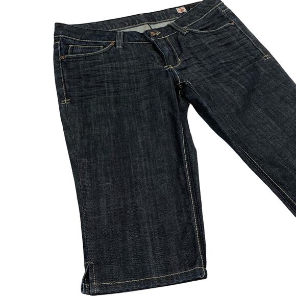 Peoples Liberation Womens Tanya Skinny Bermuda Shorts Size 26 Dark Wash Denim. - Picture 2 of 9